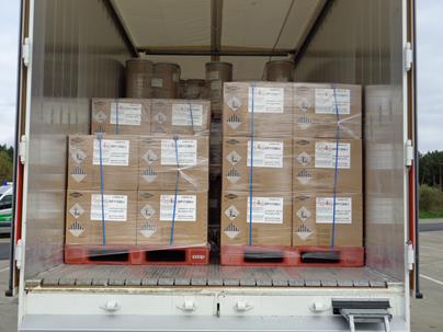 Gefahrgut Sattelzug nicht gesichert