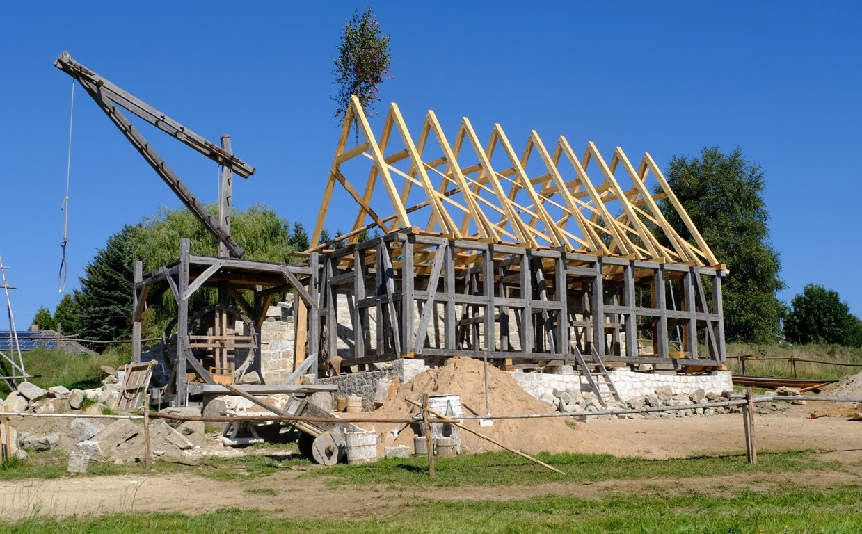 Geschichtspark Bärnau Fachwerkhaus Bau Holzhandwerkerkurs Holz Handwerker Bilder Geschichtspark Bärnau (2)