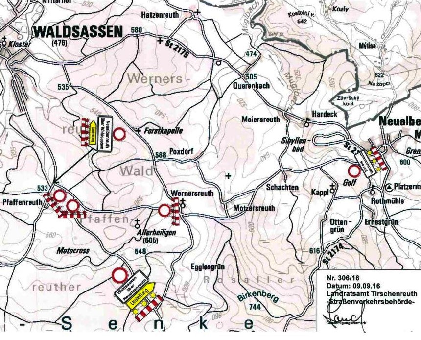 Gesperrt Pfaffenreuth TIR 25
