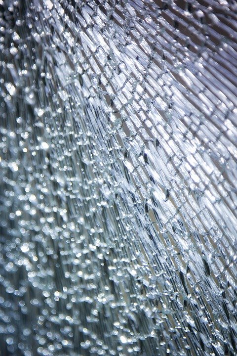 Glas Sprung scherben zerstört kaputt Symbol 2