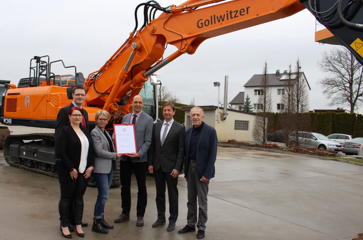 Gollwitzer GmbH Ausbildungszertifikat Agentur für Arbeit Ausbildung