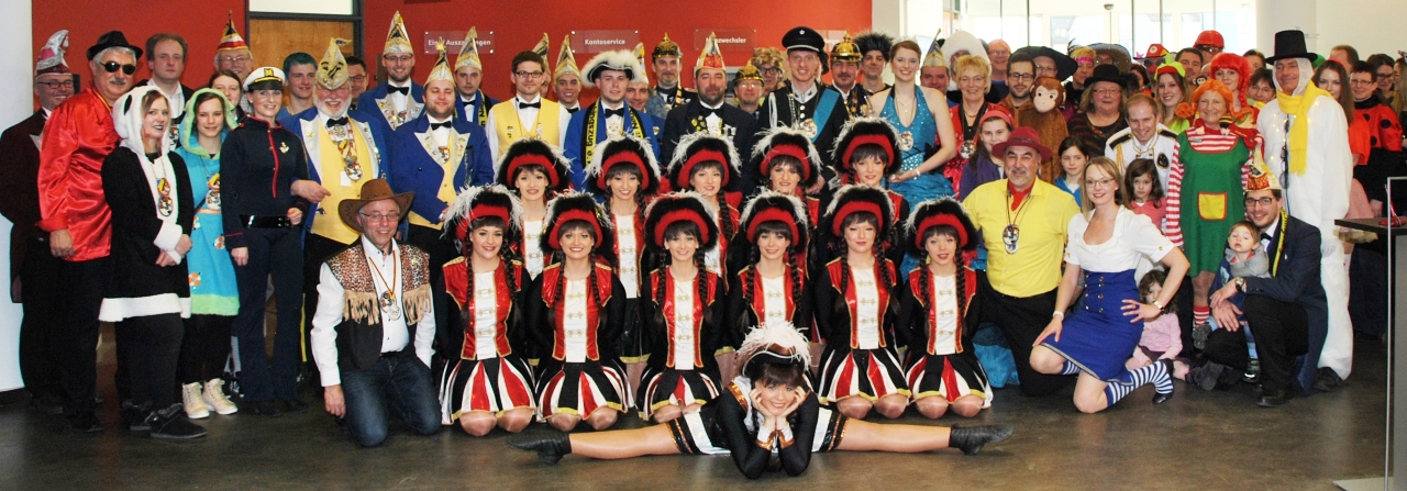 Rosenmontag in der Sparkasse Faschingsverein