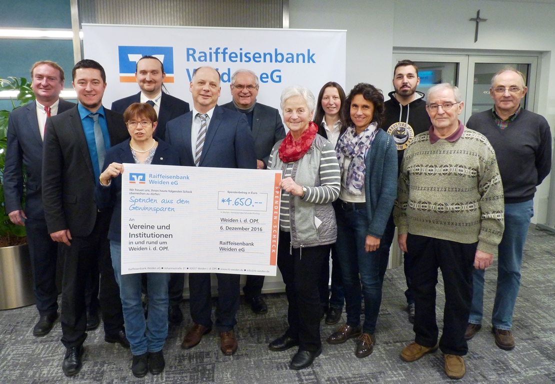 Raiffeisenbank unterstützt gemeinnützige Organisationen