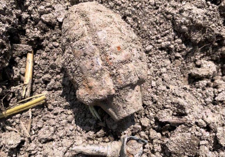 Handgranaten auf Acker gefunden