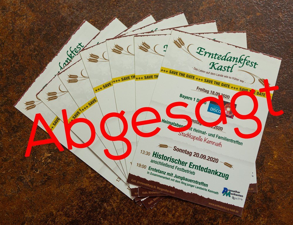 Historischer Erntedankzug Kastl Erntedankfest Kastl 2020 abgesagt