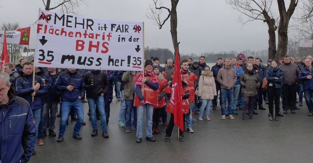 Warnstreik BHS Weiherhammer Streik Hueck Folien Pirk IG Metall