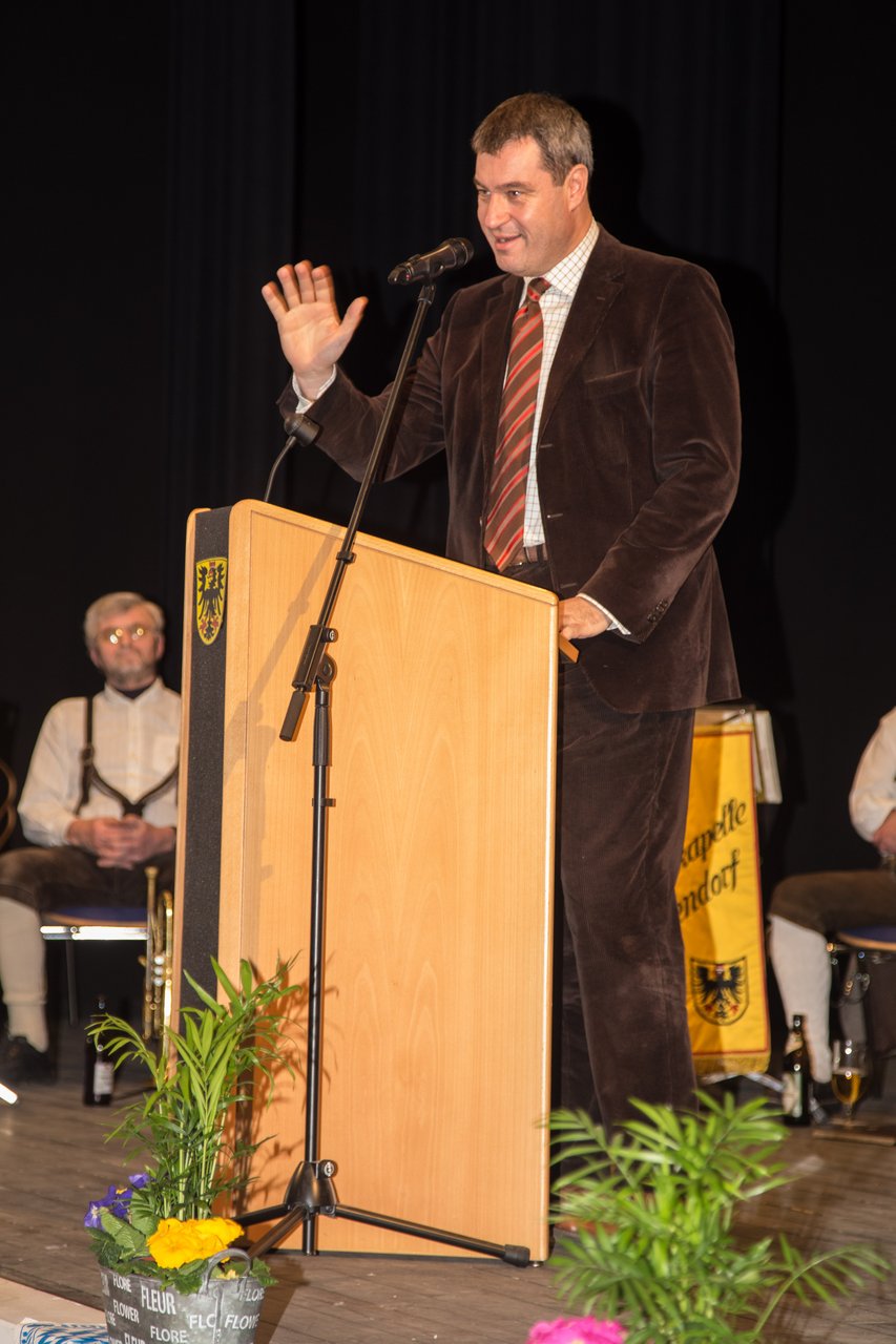 Finanzminsiter Dr. Markus Söder in der Neuen Stadthalle in Erbendorf