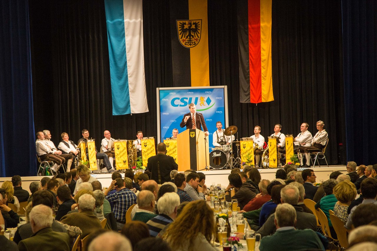 Finanzminsiter Dr. Markus Söder in der Neuen Stadthalle in Erbendorf