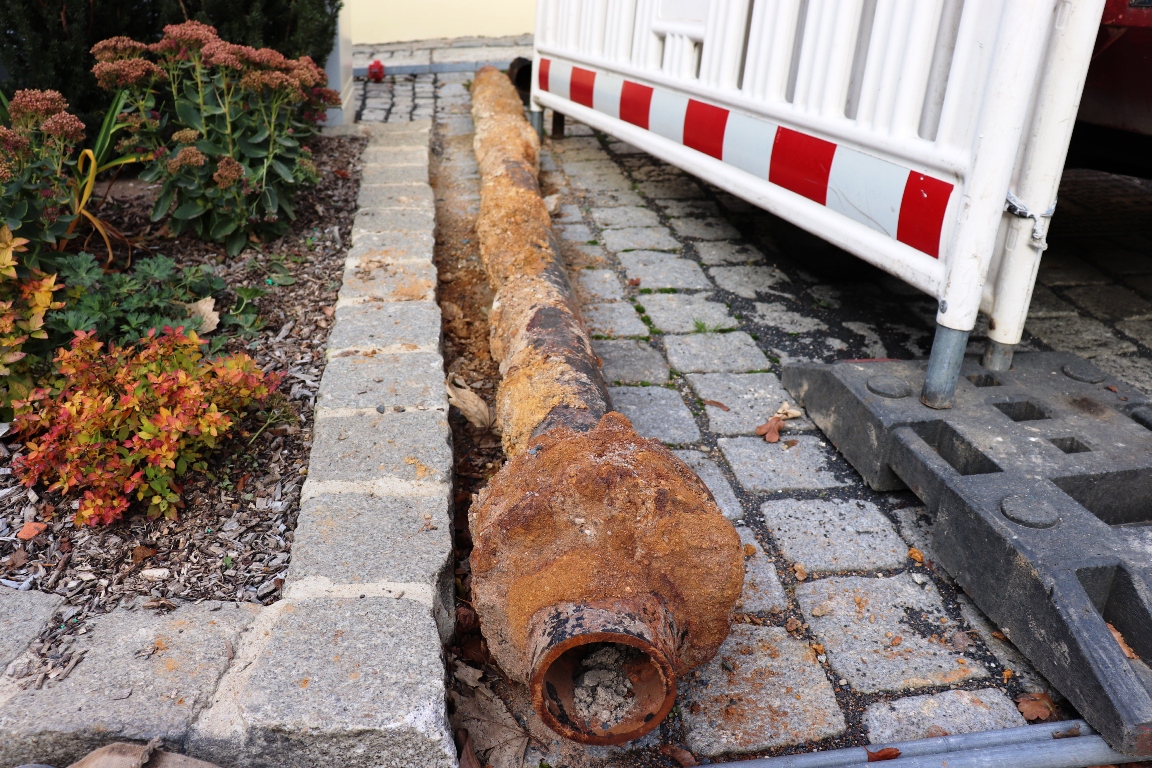 Schmellerstraße Tirschenreuth Wasserleitung Sperre