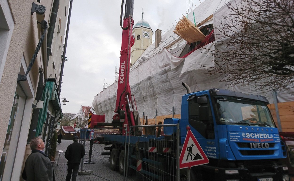 Josef Hauer Parkstein Altes Rathaus Dachstuhlmodell