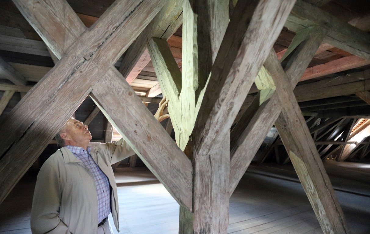 Josef Hauer Parkstein Speicherhaus Cheb Ausstellung Dachstuhlmodelle 0115