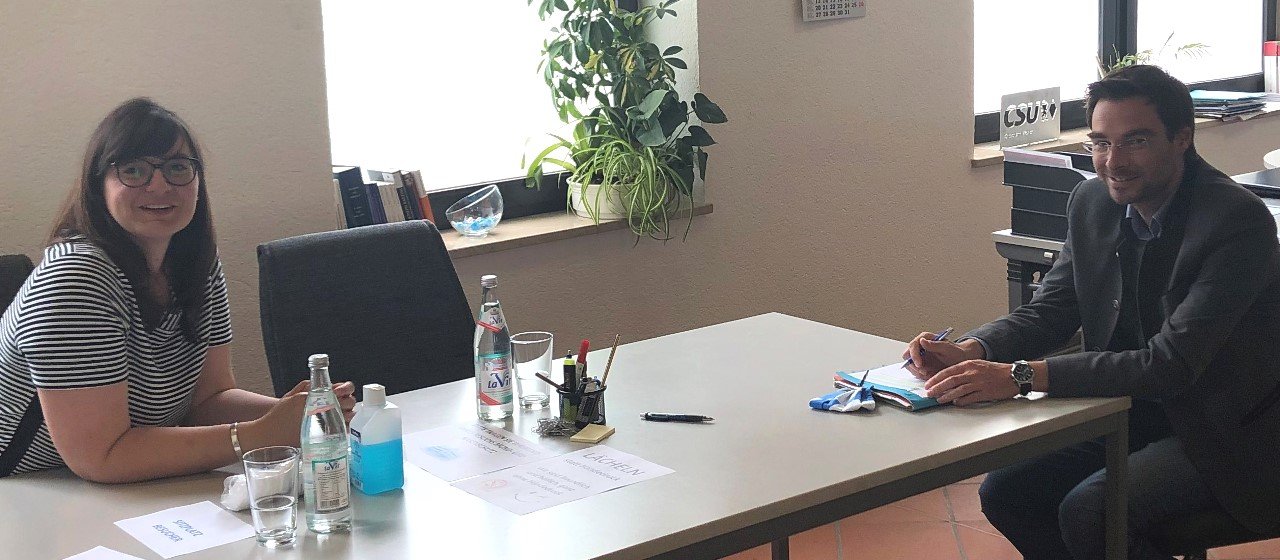 Katja Meidenbauer Bayerischer Lehrerinnen und Lehrerverband, MdL Stephan Oetzinger Schule Corona