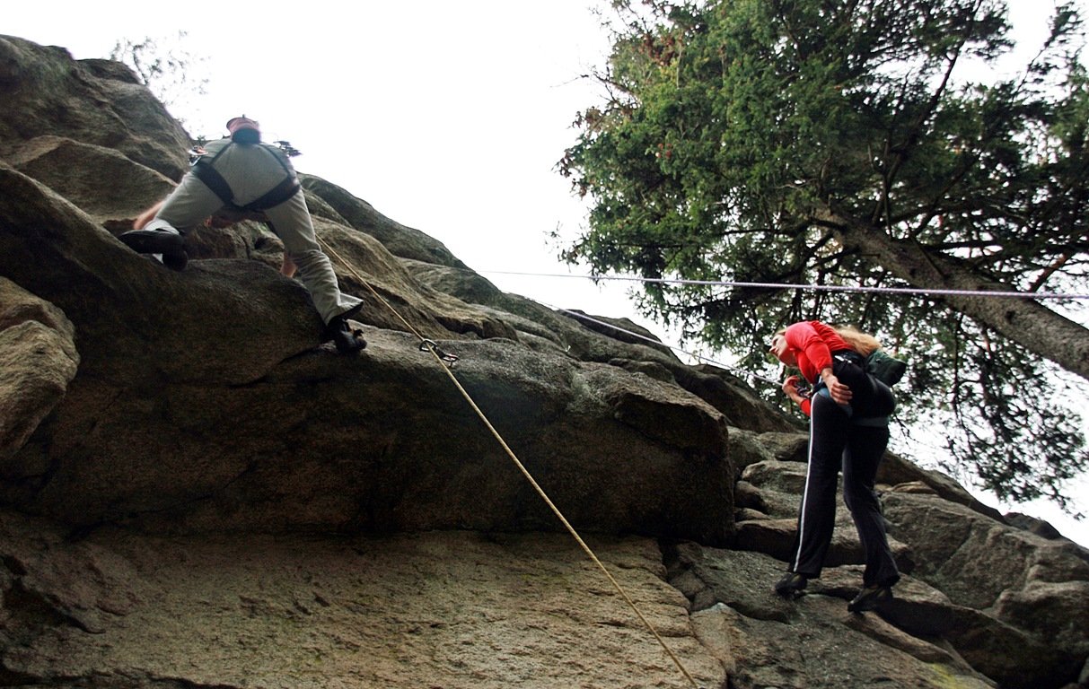 Klettern Steinwald Räuberfelsen