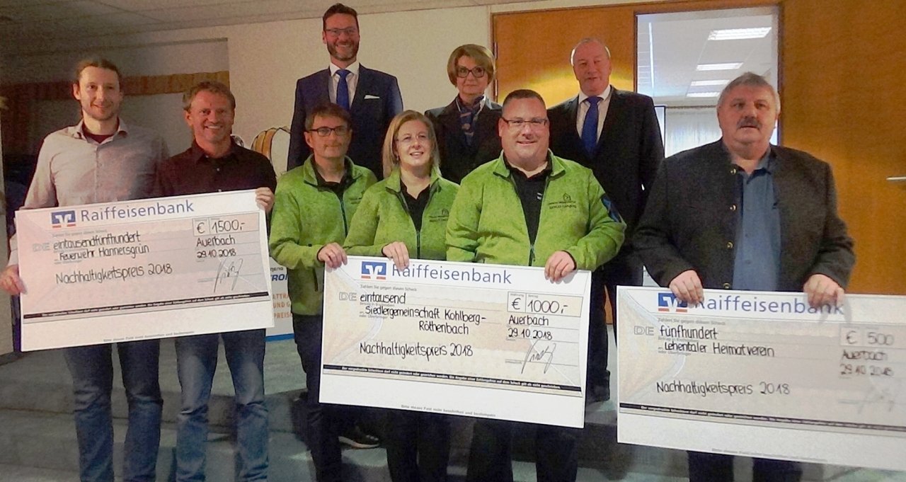 Kohlberg Feuerwehr Hannersgrün Markt Kohlberg Feuerwehr Hannersgrün Siedlergemeinschaft Kohlberg-Röthenbach Oberpfälzer Waldverein Zweigverein Kohlberg Nachhaltigkeitspreis 2018 Raiffeisenbank 2