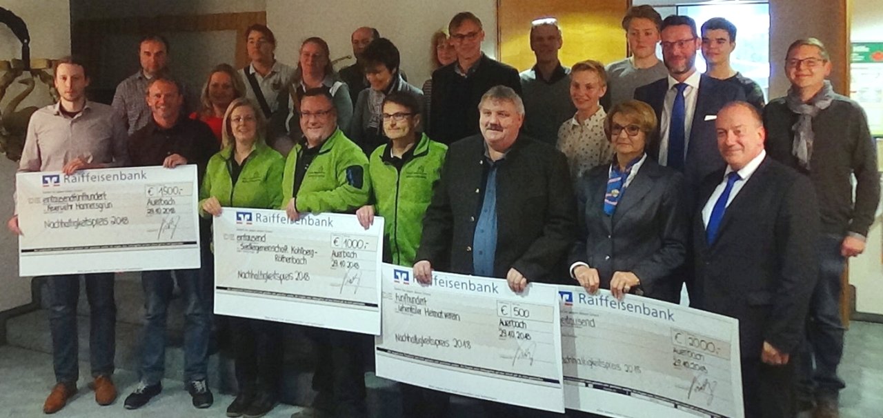 Kohlberg Feuerwehr Hannersgrün Markt Kohlberg Feuerwehr Hannersgrün Siedlergemeinschaft Kohlberg-Röthenbach Oberpfälzer Waldverein Zweigverein Kohlberg Nachhaltigkeitspreis 2018 Raiffeisenbank