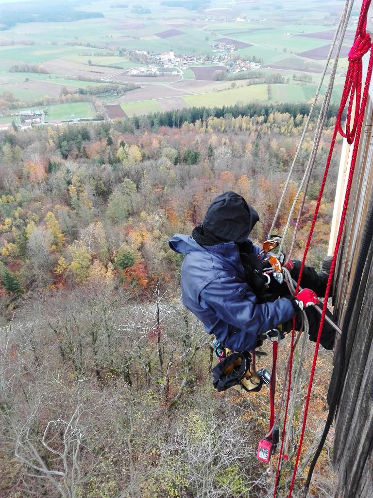 Kulm-Turm: Renovierung in schwindelerregender Höhe