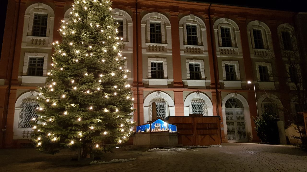 Landratsamt Weihnachtsbaum Weihnachten NeustadtWN Symbolbild Krippe