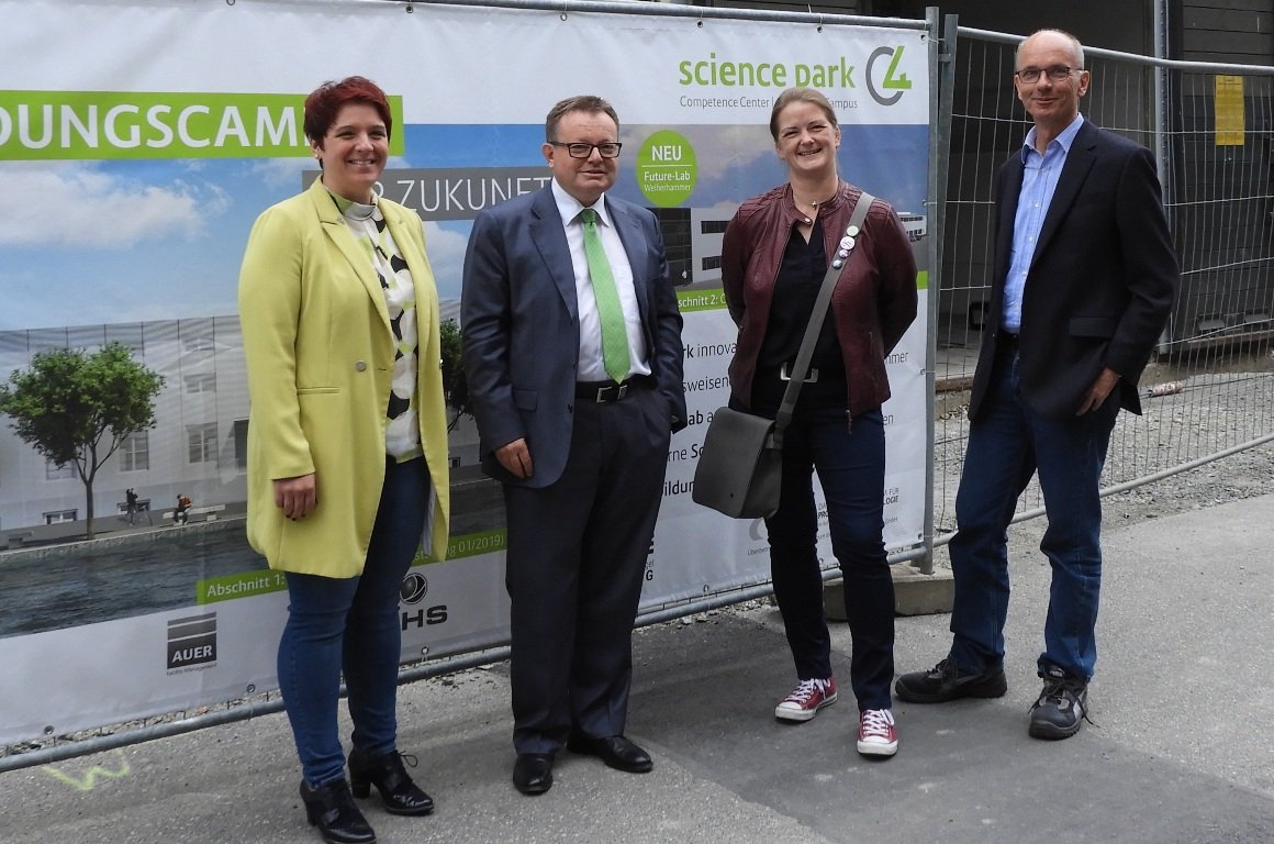 MdL Anna Toman, Prof Dr Erich Bauer, Tina Winklmann, Michael Doblinger