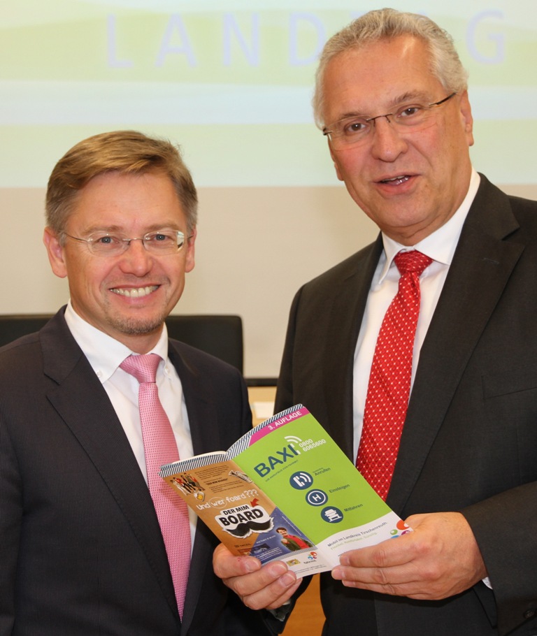 MdL Tobias Reiß, Verkehrsminister Joachim Hermann, Baxi