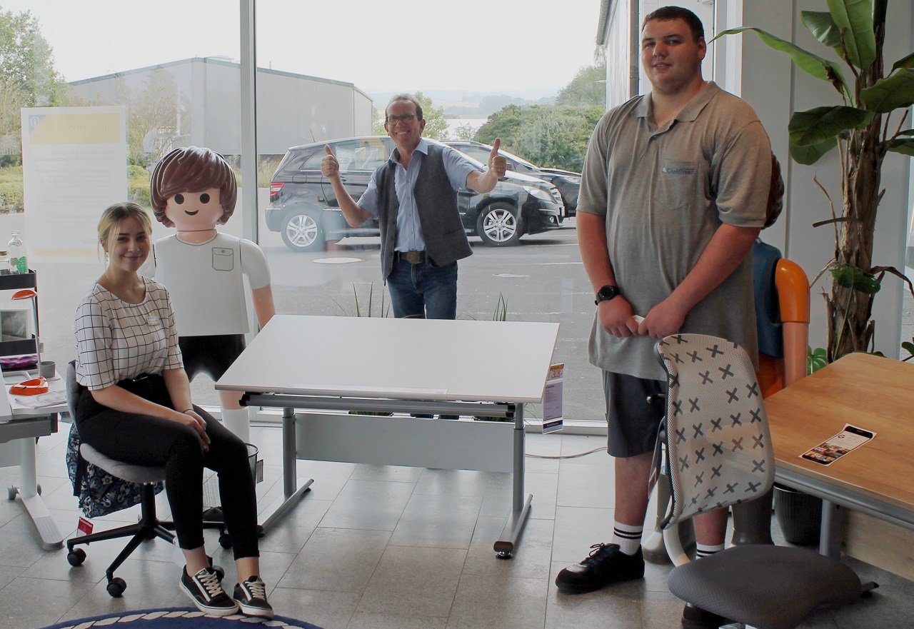 Neue_Azubis_2020 Kateryna Pysarieva und Marlon Hahn Interliving Gleißner-Team Tirschenreuth Bild Gleißner GmbH