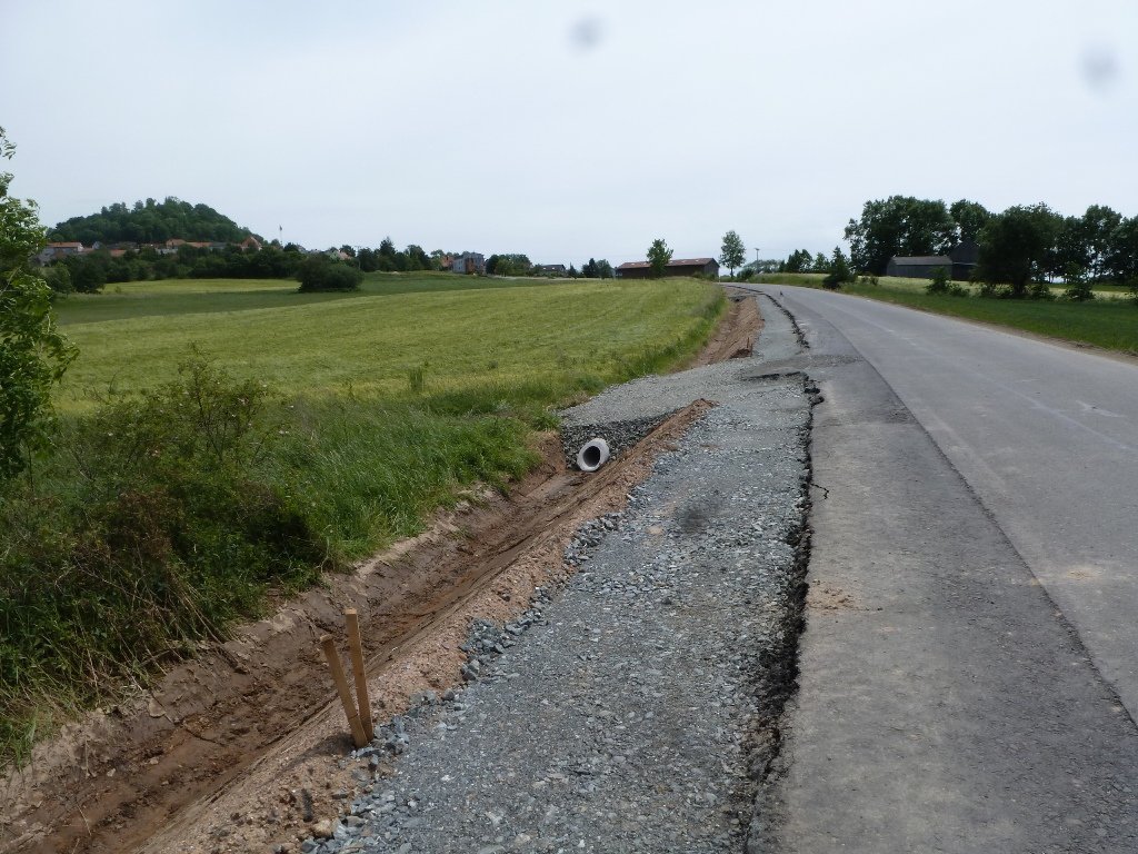Verbindungsstraße Parkstein Schwand Baustelle