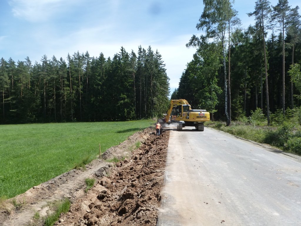 Verbindungsstraße Parkstein Schwand Baustelle