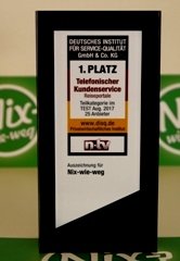 Nix-wie-weg Testsieger Telefonischer Kundenservice ntv