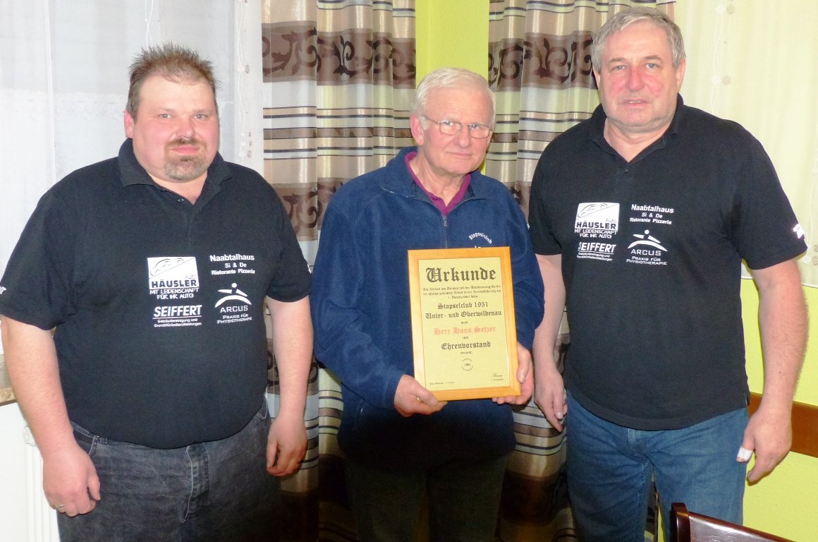 Stopselclub Ehrung Oberwildenau