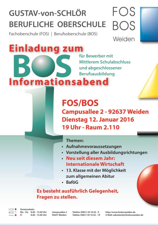 Infoabend an der FOS und BOS