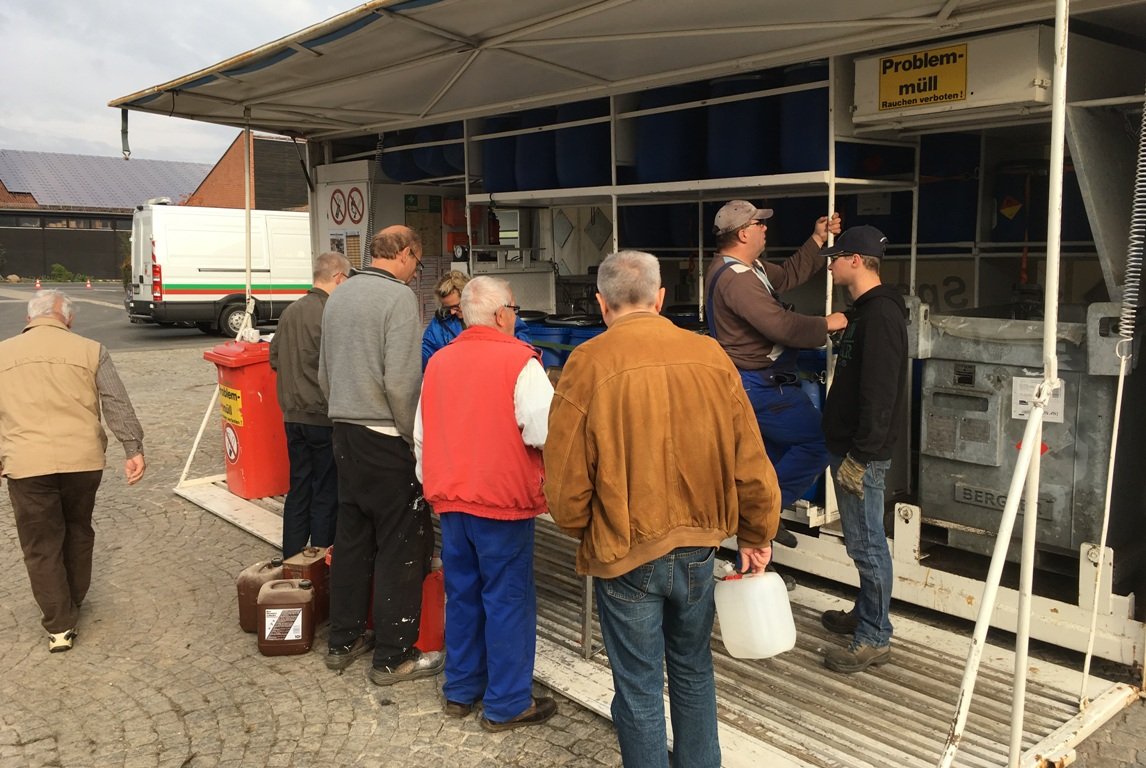 Problemmüllsammlung Weiden Schadstoffe Müll städtischer Bauhof
