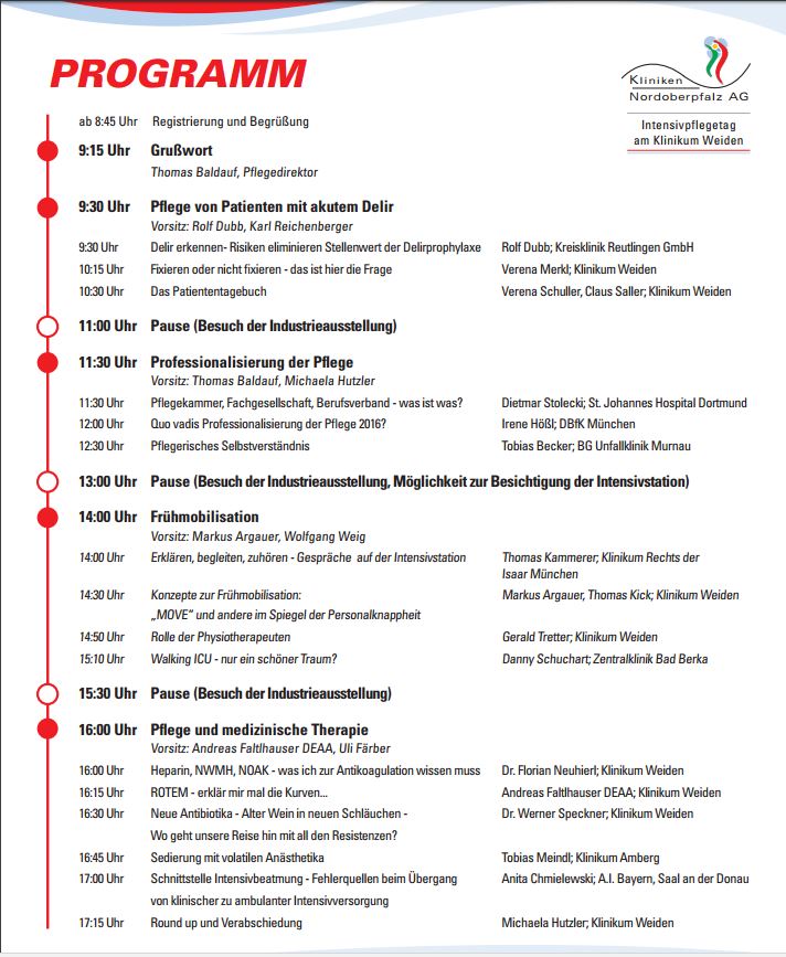 Programm Intensivpflegetag