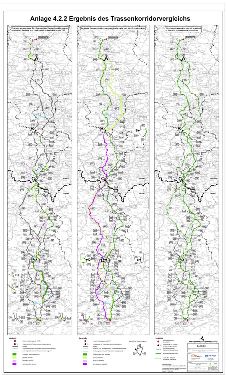 Tennet Erdverkabelung Süd-Ost-Link Stromtrasse