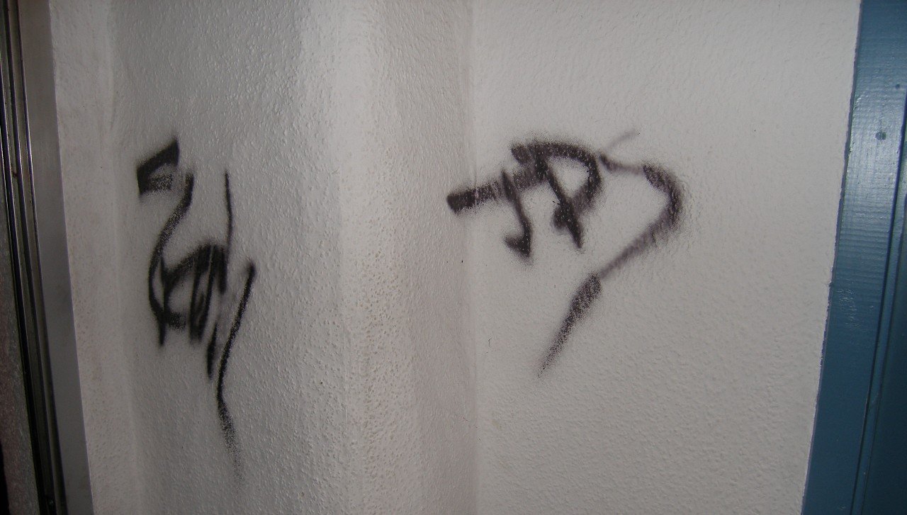 Schmierereien im Restaurant