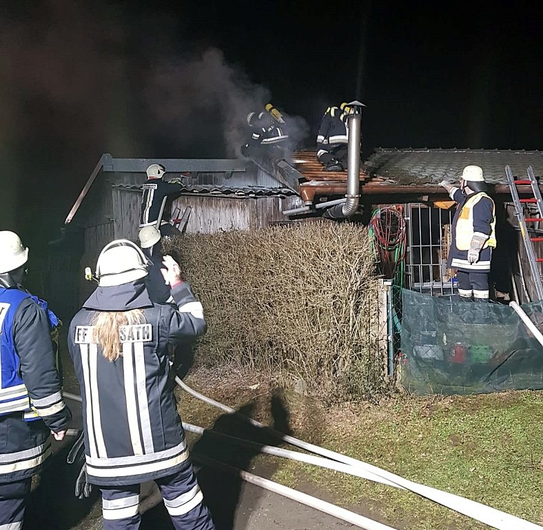Schrebergarten Scheibe Pressath Brand Feuerwehr Pressath Einsatz 3