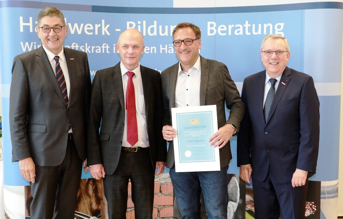 Sengenberger Armin Ausbilder Ehrung Handwerkskammer