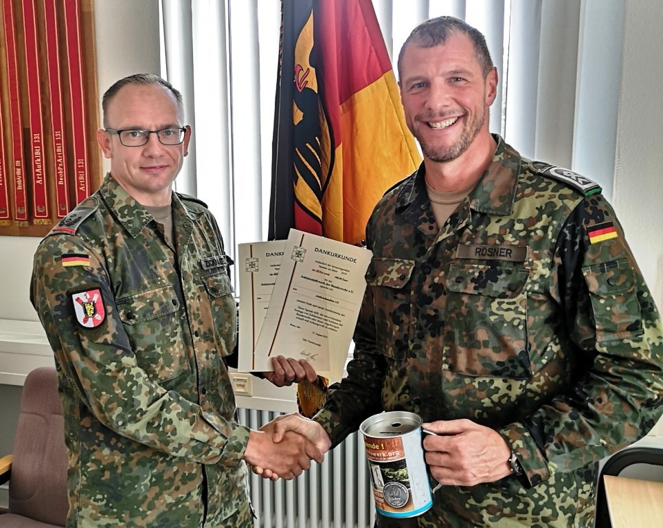 Soldatenhilfswerk Spende Sven Zickmantel Huberth Rosner