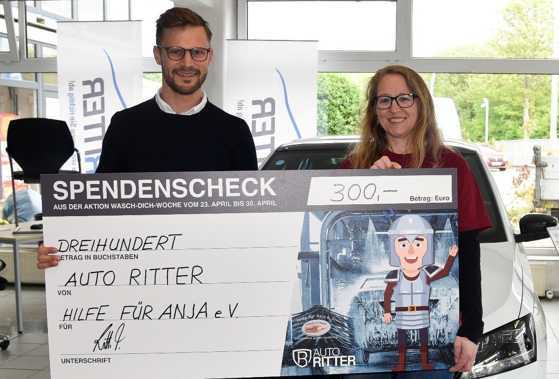 Spende Autohaus Ritter Hilfe für Anja e.V.