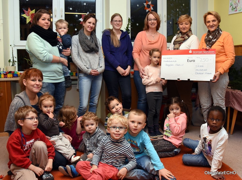 Spendenübergabe Kindergarten St. Martin Kinderkrebshilfe Oberpfalz Nord