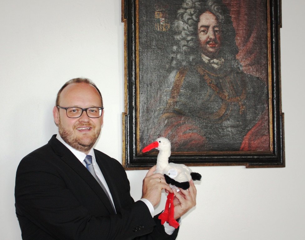 Storch Landrat Andreas Meier Ferdinand Maskotchen (1)