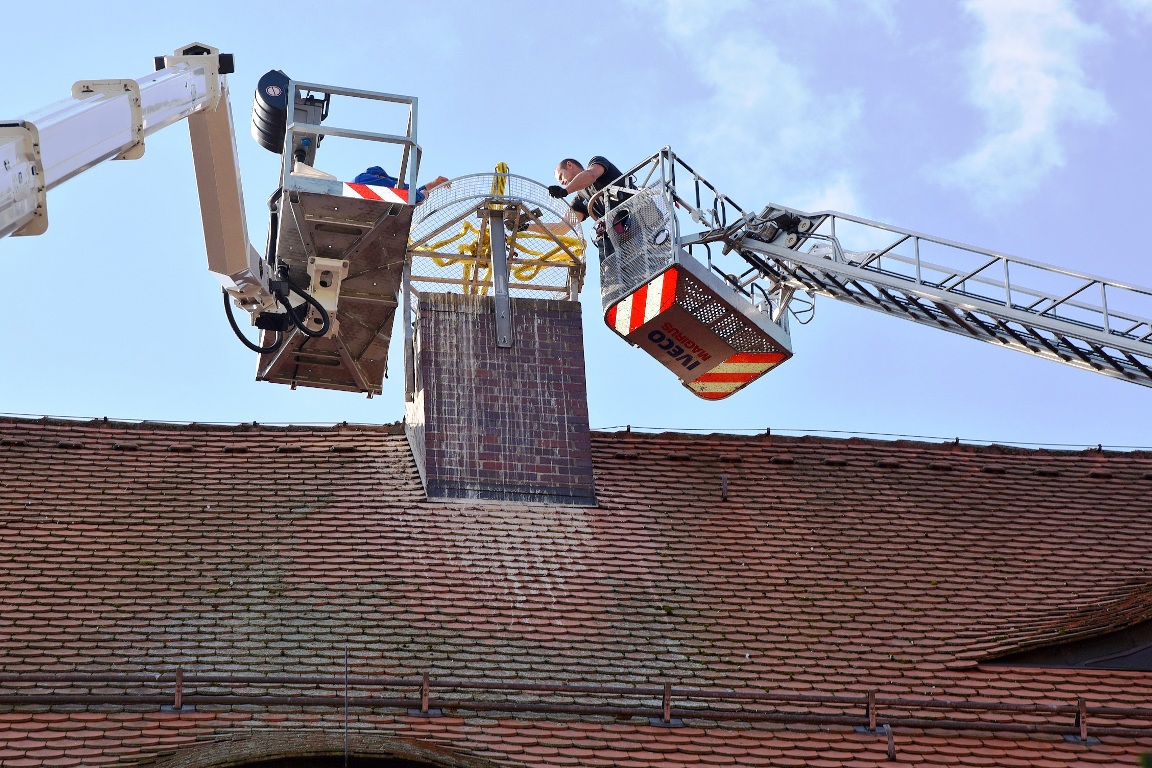 Storch, Nest, Horst, Feuerwehr, Kran