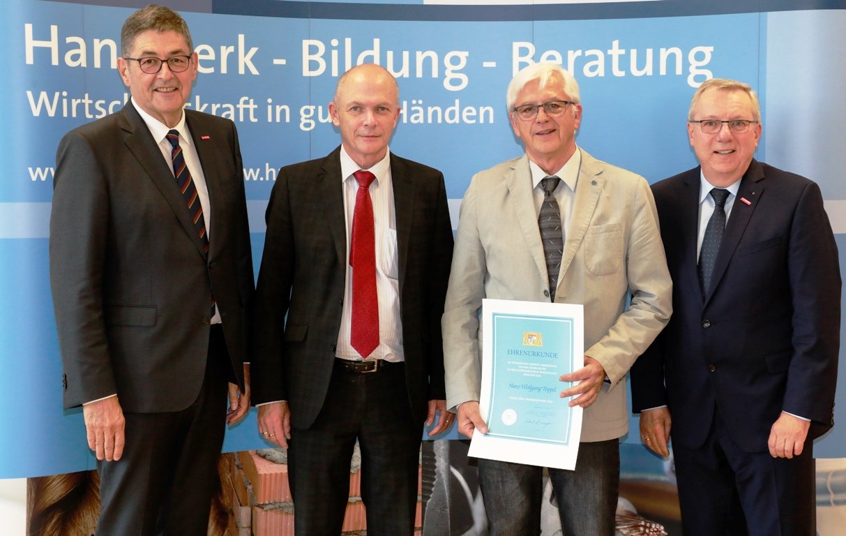 Töppel Hans-Wolfgang Ausbilder Ehrung Handwerkskammer