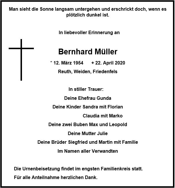 Traueranzeige Bernhard Müllerjpg