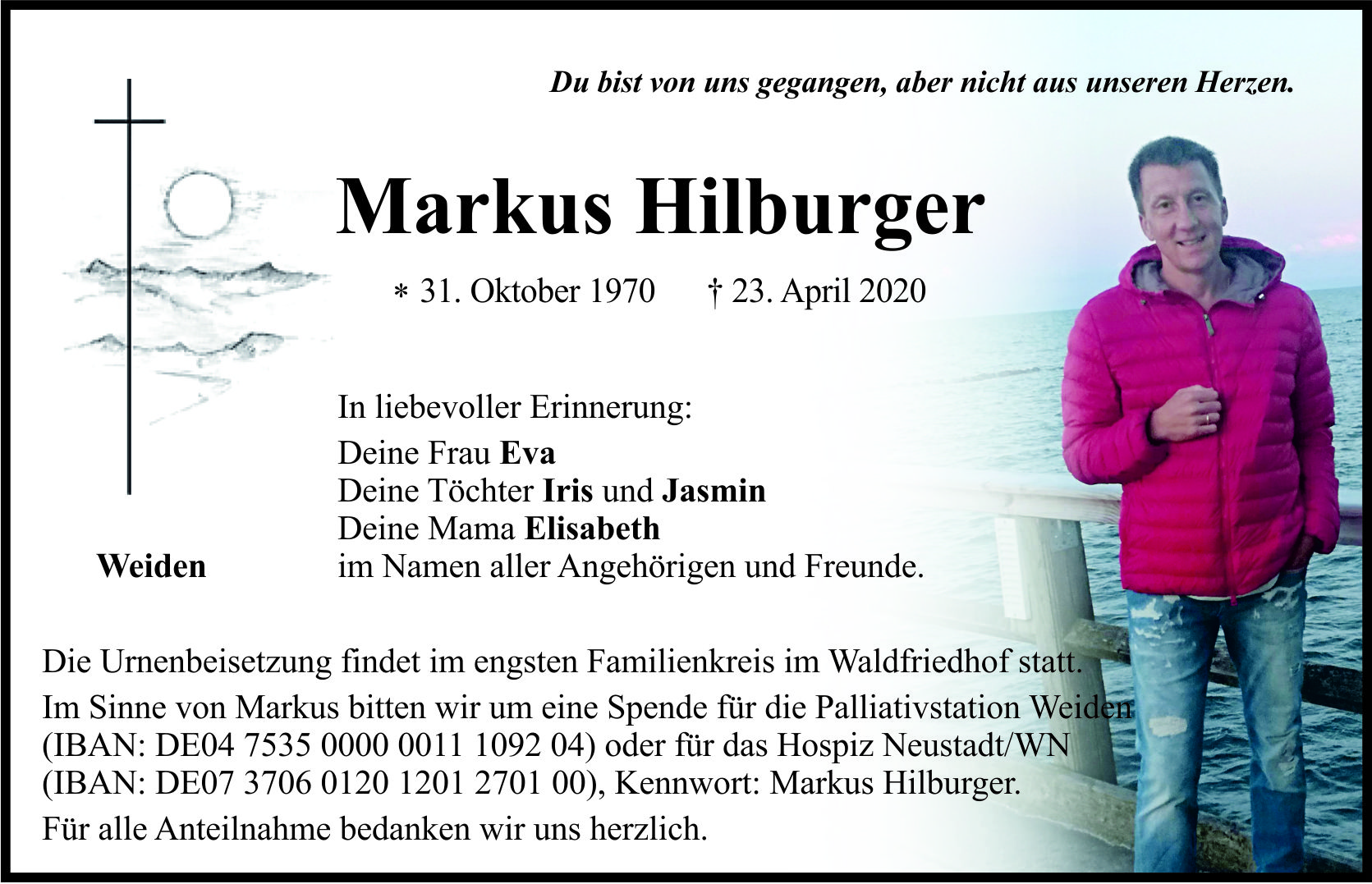 Traueranzeige Markus Hilburger