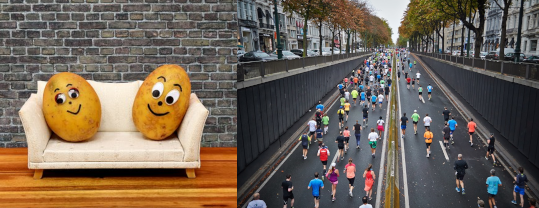 Umfrage Couch-Potato Marathonläufer Symbolbild Pixabay