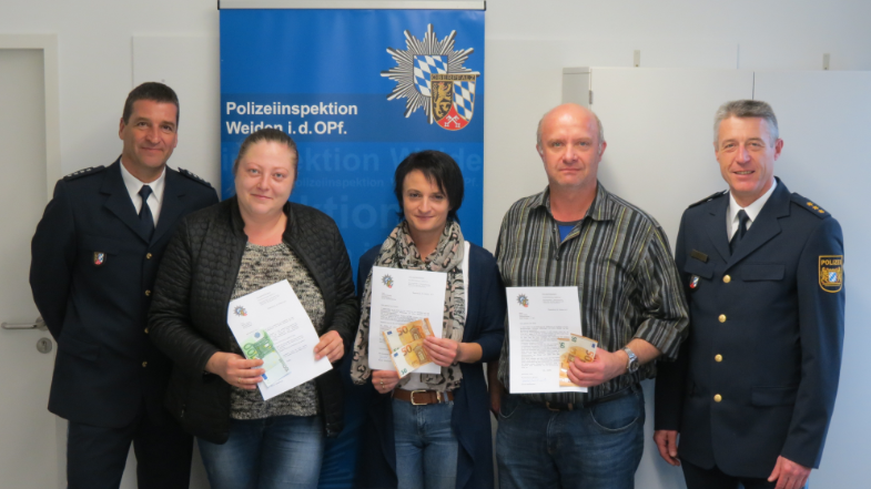 Belohnung für gezeigt Zivilcourage