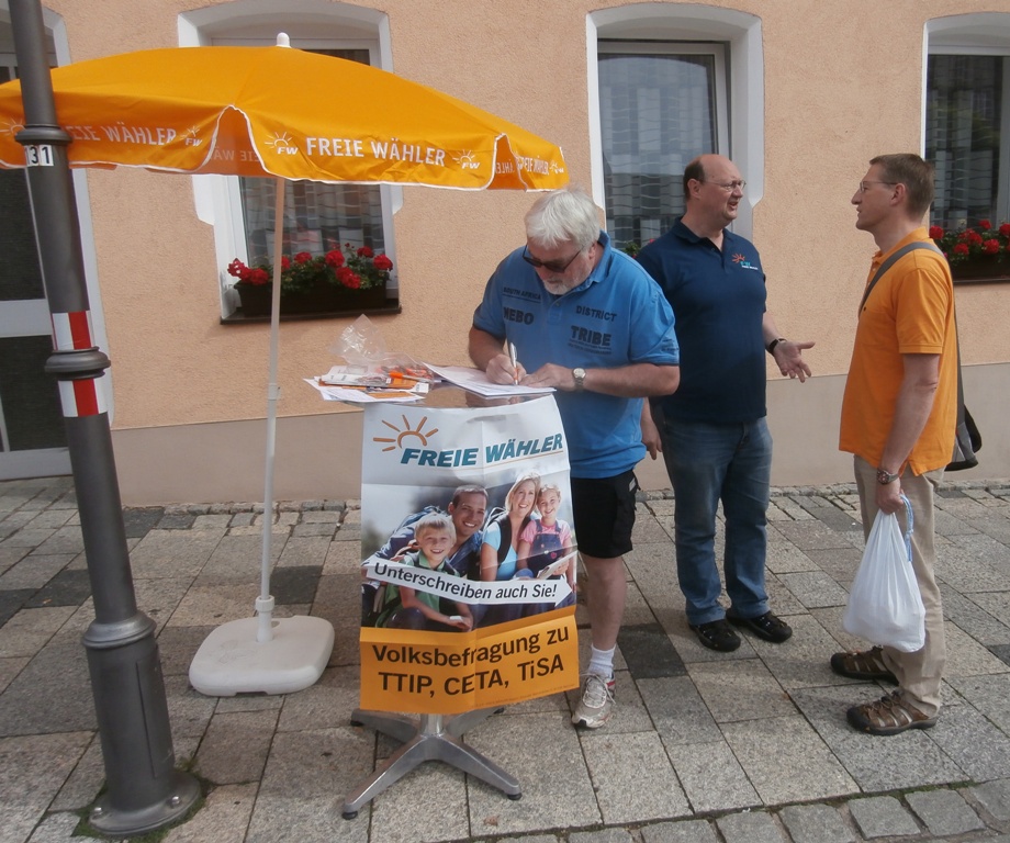 Unterschriftenaktion Freie Wähler TTIP