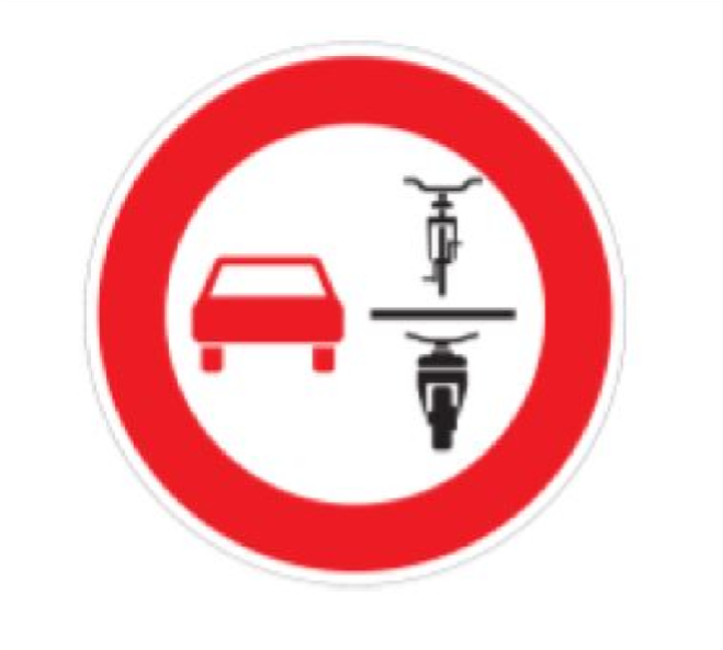 Verkehrsschild neue Regeln FahrradfahrerÜberholverbot