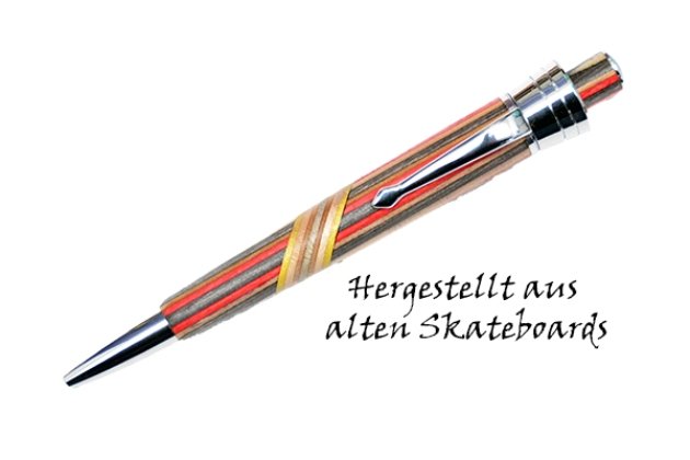 Volkano chrom Skateboard Advertorial Franz Zetzl Gedrechselte Unikate