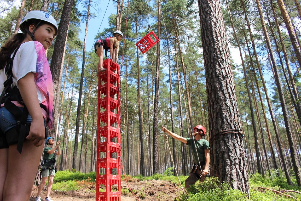 Hochseilgarten Klettern Wald Kinder Waldkinderfest Grafenwöhr  (60)