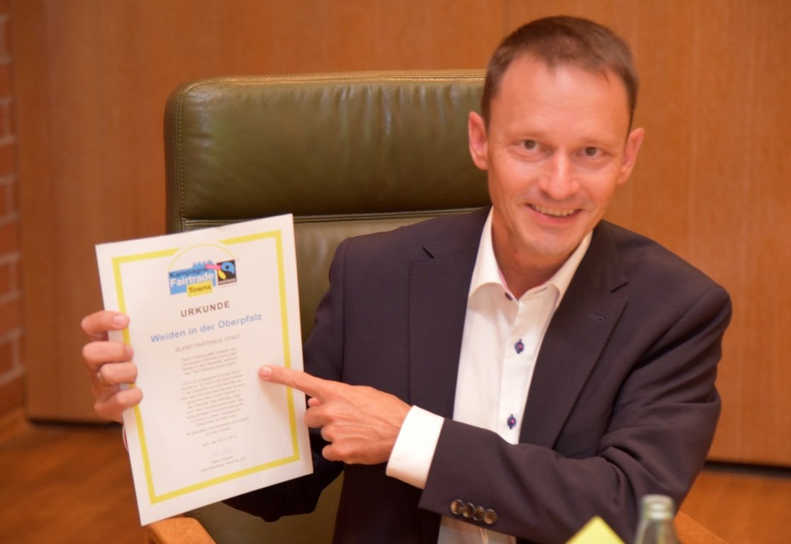 Weiden Fairtrade Stadt Fairtrade Town Bürgermeister Jens Meyer 2